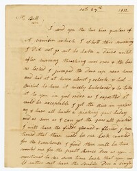 Letter from Stoke Plantation Overseer Thomas Finklea to John Ball, October 27, 1832