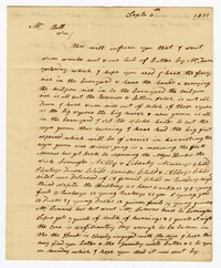 Letter from Stoke Plantation Overseer Thomas Finklea to John Ball, September 6 1833