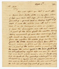 Letter from Stoke Plantation Overseer Thomas Finklea to John Ball, September 13, 1833