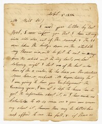 Letter from Quinby Plantation Overseer William Turner to John Ball, September 5, 1833