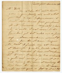 Letter from Kensington Plantation Overseer James Coward to John Ball, June 14, 1833