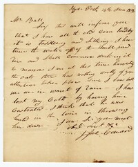 Letter from Hyde Park Plantation Overseer Jesse Coward to John Ball, June 14, 1833