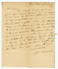 Letter from Hyde Park Plantation Overseer Jesse Coward to John Ball, October 4, 1833