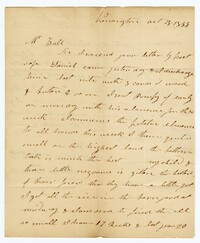 Letter from Kensington Plantation Overseer James Coward to John Ball, October 18, 1833
