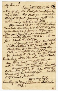 Letter from Edmund Ravenel, August 20, 1864