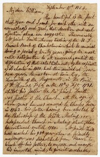 Letter from Elizabeth Poyas Ball to her Son William Ball, September 17, 1864