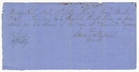Receipt for Thirteen Bushels of Rice, February 19, 1867