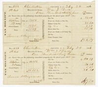 Tax Receipts from Thomas Baynard for William Ball, 1876