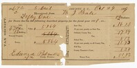 Tax Receipt for $51 from Edward Palmer to William Ball, 1879