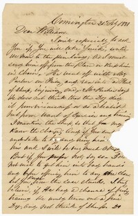 Letter from Keating Simons Ball to William Ball, July 21, 1881