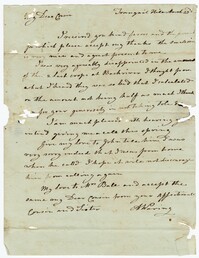 Letter from A. Waring to her Cousin John Ball, March 23