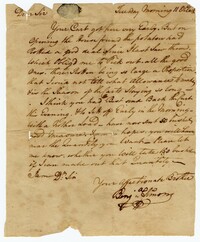 Letter from Benjamin Simons to Isaac Ball, n.d.