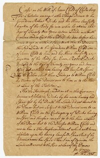 Case on the Will of James Child, 1743