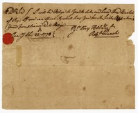Note from Robert Quash to Elias Ball, January 22, 1774