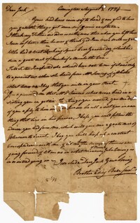 Letter from Elias Ball III to John Ball, August 2, 1774