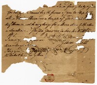 Torn Letter from Isaac Ball