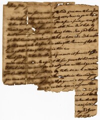 Torn Letter from Elias Ball III to John Ball, n.d.