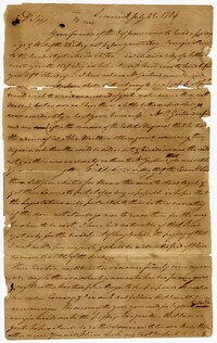 Letter from Elias Ball III, July 25, 1784
