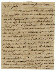 Letter from Elias Ball III to his Brother John Ball, June 1, 1806