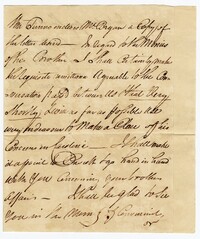 Letter Concerning Financial Affairs, 1806