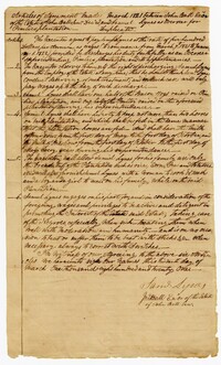 Articles of Agreement Between John Ball Jr. and Plantation Overseer Samuel Lynes, 1821