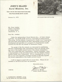 Letter from James A. Martin to Esau Jenkins, January 25, 1972