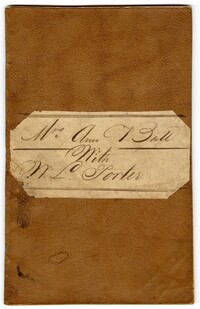 Account Book of Ann Ball with W.L. Porter, 1834