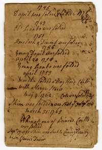 Foaling Register, 1745-1777