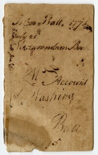 Memo Book of John Ball, 1774-1780