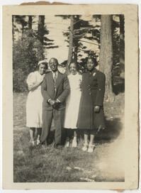 Family Posing by Tree