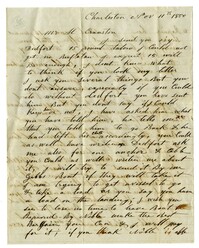 Letter to Harold Cranston from James Vidal, November 11, 1850