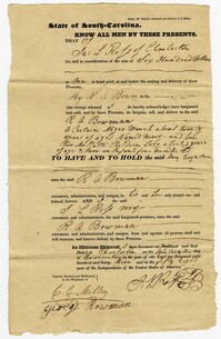 Bill of Sale for the Enslaved Woman Mary and her Two Children, 1833
