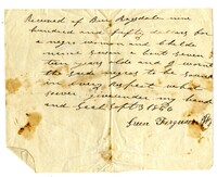 Receipt for the Purchase of an Enslaved Woman and her Child, 1856