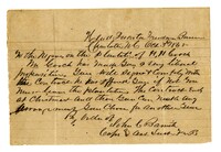 Note on the Contract for Freed Persons Hired by Henry Hilliard Gooch, 1865