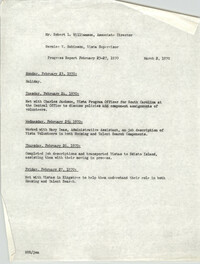 VISTA Progress Report, Week of February 23-27, 1970