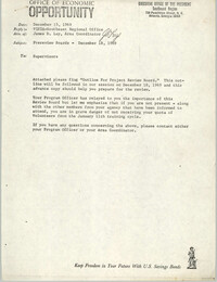 Office of Economic Opportunity Memorandum, December 15, 1969