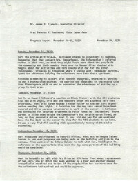 VISTA Progress Report, November 16-20, 1970