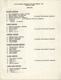 SCCFW Governing Board Committees, 1972