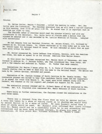 Minutes, Charleston Branch of the NAACP Region V Meeting, July 13, 1994