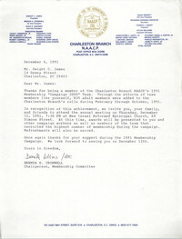Charleston Branch of the NAACP Memorandum, December 6, 1991