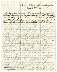 Letter from Emma Pringle Alston to Charles Alston, June 7, 1862