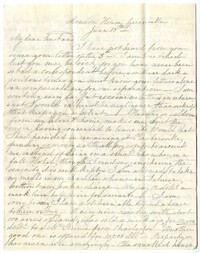 Letter from Emma Pringle Alston to Charles Alston, June 18, 1862
