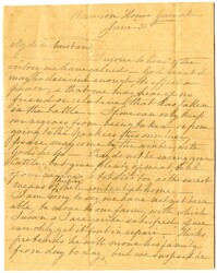 Letter from Emma Pringle Alston to Charles Alston, June 30, 1862