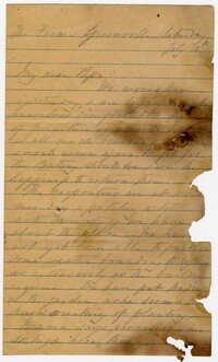 Letter from Susan Pringle Alston to Charles Alston, July 12, 1862