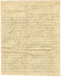Letter from Emma Pringle Alston to Charles Alston, July 21, 1862