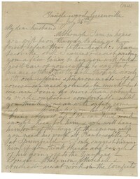 Letter from Emma Pringle Alston to Charles Alston, July 25, 1862