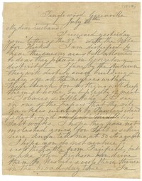 Letter from Emma Pringle Alston to Charles Alston, July 26, 1862