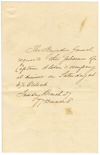 Dinner Invitation for John Julius Pringle Alston, March 27, 1860