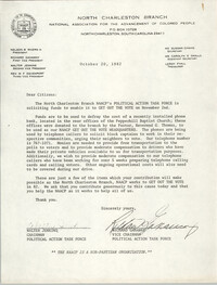 North Charleston Branch of the NAACP Memorandum, October 20, 1982