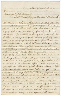 Letter from Charles Alston to General Oliver Howard